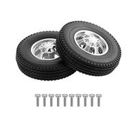 Realistic Crawler Rubber Rear/Front Wheel Tire Hub Set of 2Pcs for 1/14 Scale Model Interior Remote Control Wheel Hubs Extension Adapter