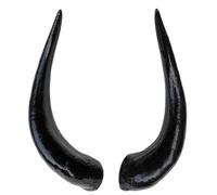 Realistic devil horn accessory enhances the look of large size faux horn cosplay for parties and themed events