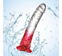 Realistic Dildo, Huge Clear Anal Dildo with Suction Cup, Adult Sex Toy, Big Dildos for Women G Spot, Toys for Couples, Men & Women, Body-Safe Material and Adult Toys - Waterproof 8.2, 8.6, 9.6 inches