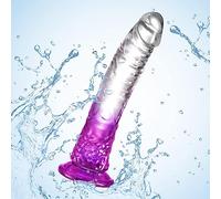 Realistic Dildo, Huge Clear Anal Dildo with Suction Cup, Adult Sex Toy, Big Dildos for Women G Spot, Toys for Couples, Men & Women, Body-Safe Material and Adult Toys - Waterproof 8.2, 8.6, 9.6 inches