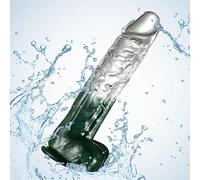Realistic Dildo, Huge Clear Anal Dildo with Suction Cup, Adult Sex Toy, Big Dildos for Women G Spot, Toys for Couples, Men & Women, Body-Safe Material and Adult Toys - Waterproof 8.2, 8.6, 9.6 inches