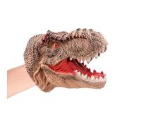 Realistic Dinosaur Hand Puppet - Flexible Rubber T Rex Toy, Soft Dinosaur Head Puppet for Kids Imaginative Play Story Telling Activity Learning Educational Role Play | Classroom Home Party Entertainme