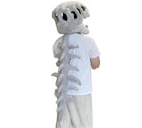 Realistic Dinosaur Skeleton Costume Set, 3D Plush Dino-saur Skeletons Costume Set Spinosaurus Plush Dino Outfit(Adult Version(45.7in))