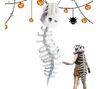 Realistic Dinosaur Skeleton Costume Set - 3D Plush Dinosaur Skull Headpiece And Spine Costume, Halloween Skull Cosplay Props For Adults Kids, Halloween Outfit For Parties, Events, Photoshoots