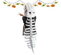 Realistic Dinosaur Skeleton Costume Set with Skull Headpiece Spine, Plush Cosplay Outfit for Halloween, Fancy Dress Parties & Role Play, Lightweight Costume for Adults & Kids, Perfect Photo Prop