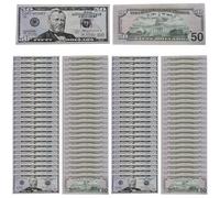 Realistic Dollar Bill, Banknote Movie Props, 5.91x2.44 Inches Fake Dollars for Pretend Play, Educational Toys, Simulation Money Compact, Girls, Teens, Youth, Women, and Dads