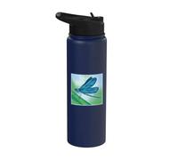 Realistic Dragonfly Blue Dragonfly Insects Wildlife Nature Stainless Steel Insulated Water Bottle