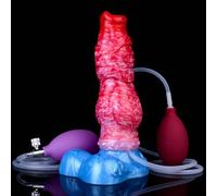 Realistic Ejaculating Dildo - Inflatable Anal Plug & Squirting Dildo, Adult Sex Toy for Gay & Lesbian Couples(8.15in Dildo+Injection airbag+Inflatable airbag)