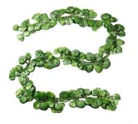Realistic Fabric Leaf Garland 12Pack Long Hanging Vine(Begonia) | Life-like cloth leaves, plastic stems, 220cm length, 12 pieces, no watering required