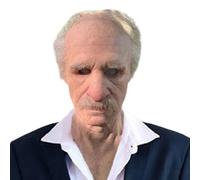 Realistic Face - Prank and Cosplay with White Hair and Beard, Ideal Costume Accessory for Family Celebrations, Parties, Theatre Performances and Role Play, Realistic, Costume