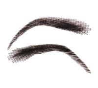 Realistic Fake Eyebrows - 1 Pair Handmade Human Hair Eyebrows Reusable Lace Eyebrow Appliques Feathered Eyebrow Hair Extensions | Natural Looking