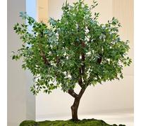Realistic Fake Ficus Tree - Artificial Banyan Plant for Living Room, Office, Patio - Highly Detailed Leaves(1.8mx1.5m)