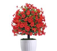 Realistic Fake Home Decor With Spike - Artificial Shrubs, Artificial Eucalyptus And Violet Landscape Decoration, Ártificial Plants For Outdoors, Fake Yard Plants For Courtyards Party Festival Gate