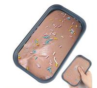 Realistic Faux Box Cake Stress Relief Squishies,Sticky Tactile Dough Fidget Toy,Pressure Relief Tool Sticky Tactile Dough,Slow Rising Sensory Squeeze for Adults,Office Desk Decor & AnxietyRelief
