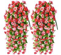 Realistic Faux Daisy Hanging Basket for Creating Vertical Gardens or Framing Doorways with Minimal Effort and No Water Requirements (B)