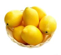 Realistic Faux Limes Lemons Decor, 10pcs Foam Artificial Simulation Fruit in Green/Yellow (Yellow)