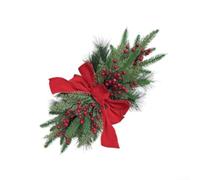 Realistic Flocked Christmas Wreath 60cm for american Style Realistic | Authentic for american style, snow-tipped branches, construction, for ideal for front doors, holiday cheer