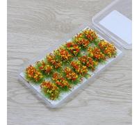 Realistic Flower Grass Model for Miniature Landscapes, Dioramas, and Wargaming Terrain Plastic Simulation for Indoor and Outdoor Use (Orange yellow)