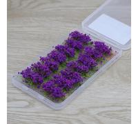 Realistic Flower Grass Model for Miniature Landscapes, Dioramas, and Wargaming Terrain Plastic Simulation for Indoor and Outdoor Use (Purple)