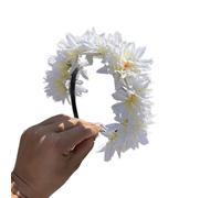 Realistic Flower Shape Headband Spring Camping Photography Hair Hoop Temperament Wedding Party Headwear For Bride