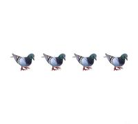 Realistic Foam Pigeon Model Set for Garden and Home Decoration Educational Bird Replica Lightweight Compact Size for Classroom Display and Retail Decor(4pcs)