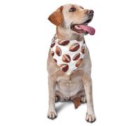 Realistic Football Print Dog Bandana for Small Medium Large Dogs, Adjustable Cute Cat Dogs Kerchief Triangle Bibs Scarf Handkerchief Accessories