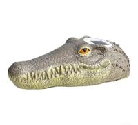 Realistic for gator Pond Light Solar Powered Warm LED Glow Realistic | Realistic carved texture, solar charged for battery, no wiring needed, weather resistant plastic, 28cm length