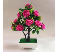 Realistic for sage Green Plant 10" No Watering Needed Realistic(Rose) | Compact 25cm size, fits desks and shelves, for durable material, never wilts or fades, bathroom friendly