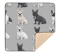 Realistic French Bulldog Soft Thick Baby Gym & Activity Mat for Floor Waterproof Infant Play Activity Mat for Baby Toddler Infant, 50'' x 50''