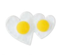 Realistic Fried Egg Model, Fake Poached Egg Food Props, Heart-Shaped & Double Yolk Simulation Eggs for Home Decor, Food Photography & Pranks