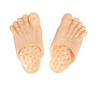 Realistic Giant Feet Slippers, Funny Jumbo Foot Covers for Halloween Parties, Comfortable Skin Tone Design, Accessories Shoe Covers Perfect for Dress Up Costume Events and Cosplay (yellow)