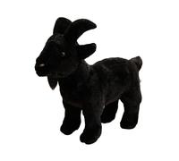 Realistic Goat Plush Toy - Black Goat Plush, Black Goats Wool Doll | Farm Animal Zoo Plushes Toy For Kids Collectors Educational Play Home Decor Soft Cuddly Gift