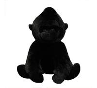 Realistic Gorilla Plush Toy Doll - 22cm Soft Stuffed Cartoon Ape Design in Black, Cute Decorative Plush Doll for Kids Room or Play Corner, Adorable Jungle Animal Plush Figure for Boys and Girls