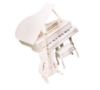 Realistic Grand Piano Dollhouses Accessory Wooden Musical Instrument With Cello For Kids Room Decoration Collection Collectible Miniature Furniture
