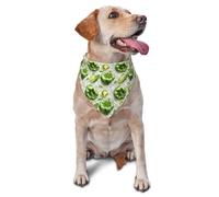 Realistic Green Pepper Print Dog Bandana for Small Medium Large Dogs, Adjustable Cute Cat Dogs Kerchief Triangle Bibs Scarf Handkerchief Accessories