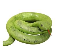 Realistic Green Snake Plush Toy Doll 160cm Soft Stuffed Cartoon Python Simulation Figure Long Body Animal for Kids Room Decor, Chinese Zodiac Snake Year Mascot, Wildlife Prop