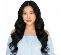Realistic Hairpiece - Wavy Natural Style, Invisible Clip Attachment, Breathable, Comfortable Fit, Lightweight High Temperature Fibre, Hair Extensions for Weddings, Parties, Office and Everyday Use