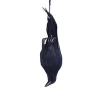 Realistic Hanging Dead Crow Decoys, 12 Inch Hanging Dead Bird Crow Scarer, Black Feathered Bird Crows Deterrents for Garden, Halloween Raven Birds Scarer Crows Decoys Scary Prop, for Garden Decor