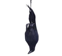 Realistic Hanging Dead Crows Decoy 12 Inch Black Feathered Crow Fake Black Crows for Garden Decoration