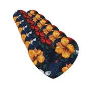 Realistic Hawaiian Flowers Car Air Fresheners 6 Pcs Funny Hanging Car Air Fresheners Cute Long Lasting Scented Mirror Hanging Decoration Ornaments Gift Auto Interior Decor For Men Women Heart Shape