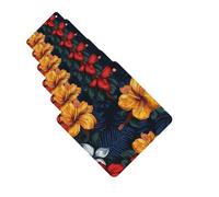 Realistic Hawaiian Flowers Car Air Fresheners 6 Pcs Funny Hanging Car Air Fresheners Cute Long Lasting Scented Mirror Hanging Decoration Ornaments Gift Auto Interior Decor For Men Women Square