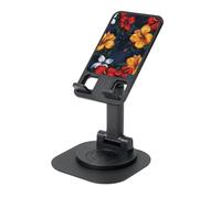 Realistic Hawaiian Flowers Cell Phone Stand Height Angle Adjustable 360° Rotating Phone Stand Portable Foldable Desktop Phone Holder Office Accessories Compatible With All Mobile Phones And Tablets