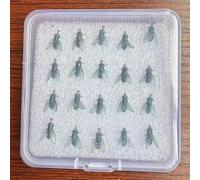 Realistic Housefly Fishing Lures 20pcs Made from Soft Silicone with Ultra Hook for Carp Trout Fly Fishing Flexible Insect Bait (20PCS M Size)
