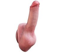 Realistic Huge Dildo Feels Like Skin Big Curved Anal Dildo, Strong Suction Cup Dildo for Hands-Free Play, Fanmorph Real Thick Dildo, Adult Sensory Sex Toys for Couples(Little Brother)