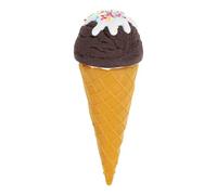 Realistic Ice Cream Model Cone Pvc Photography Prop for Display | Coffee Color, Lifelike Waffle Shape, Window Display Use, Decorative Fake Food Piece, Single Item