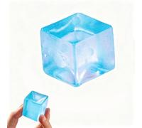 Realistic Ice Cube Toy for Stress Relief,Clear Sensory Stress Cube for Adults and Kids,Quiet Fidget Toy for Classroom Prizes and Party Favors,Portable Anxiety Relief Tool for Desk, Office