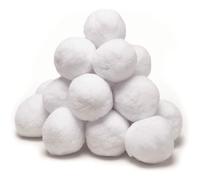 Realistic Indoor Fake Snowball Set - 50 Pcs Soft Artificial Snowballs, Winter Fun Fight Games | Safe Non-Woven Storage Bag For Christmas Birthday Holiday Party Decor