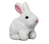 Realistic Interactive Bunny - Bunny Plush Toys | Electronic Walking Plush Toy with Sounds, Wobbly Ears, Vibrating Mouth, Belt, Interactive Rabbit Toy For Children Easter Verja