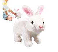 Realistic Interactive Bunny,Interactive Plush Toy Easter Rabbit with Sounds and Movements - Electronic Pet Bunny | for Children Home Travel Nursery Indoor Easter Birthday Christmas