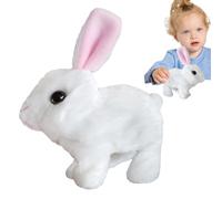 Realistic Interactive Bunny Plush - Hopping & Ear-Twitching Electronic Toy Rabbit, Interactive Pet Stuffed Animal For Kids, Animated Bunny Toy With Wiggling Nose & Sounds